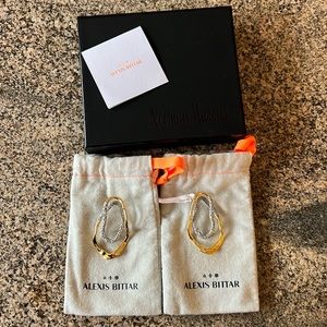 Alexis Bittar Solanales Crystal Double Loop Earrings